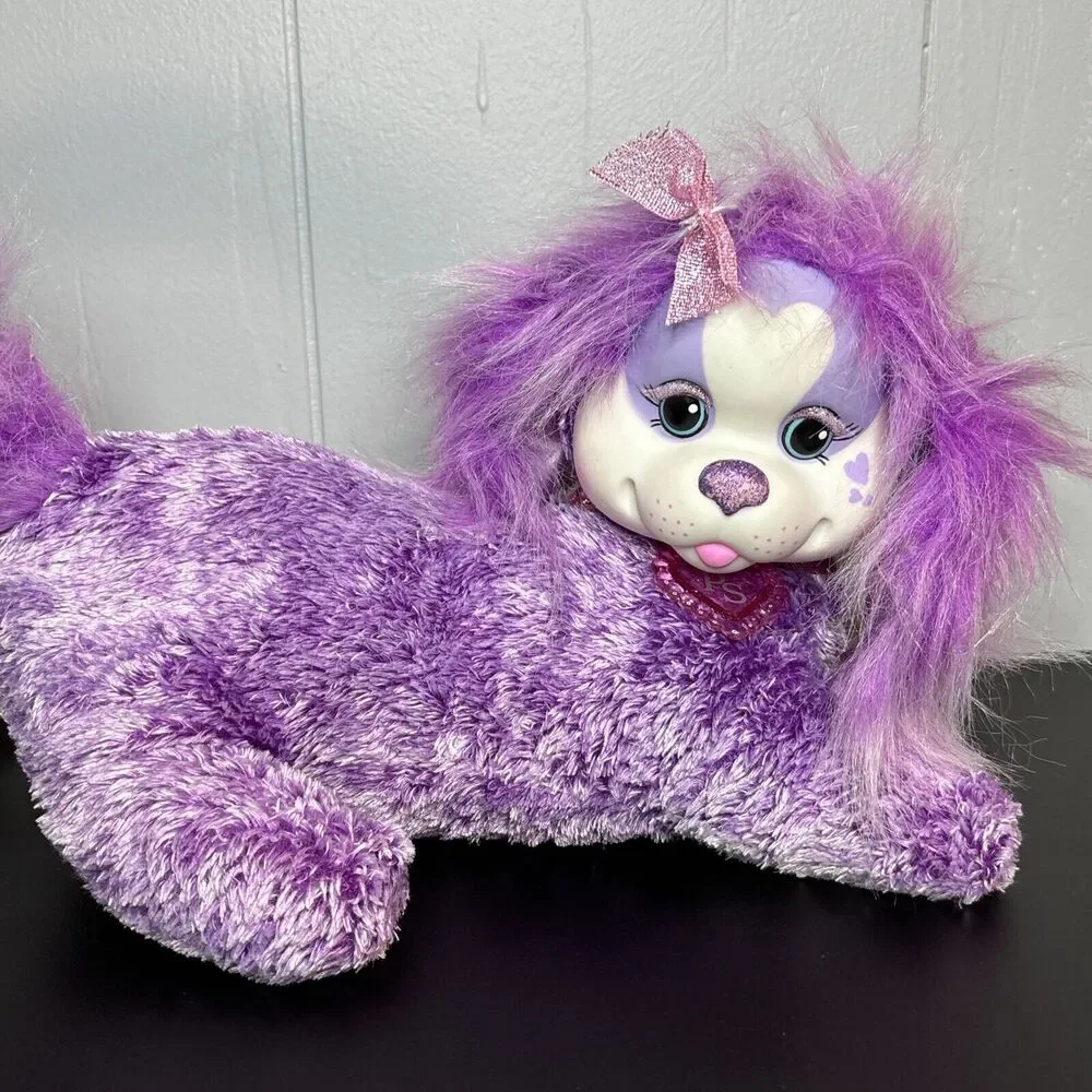 Puppy Surprise 2017 Plush Mama Dog LAVENDER Purple Stuffed with 2 Little Puppies - Picture 7 of 14